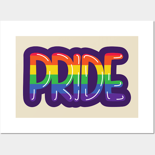 Pride in lgbt pride month Wall Art by MerchByThisGuy